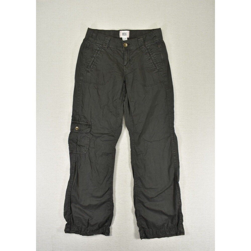 BDG Cargo Pants Womens Extra Small XS Dark Gray Charcoal Utility Baggy Leg